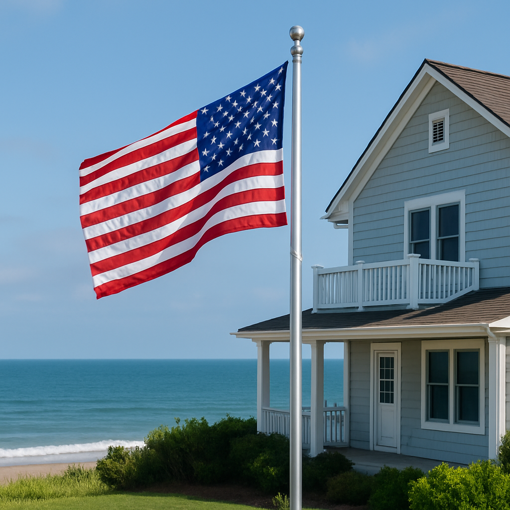 Best Flagpole Materials for Coastal Homes