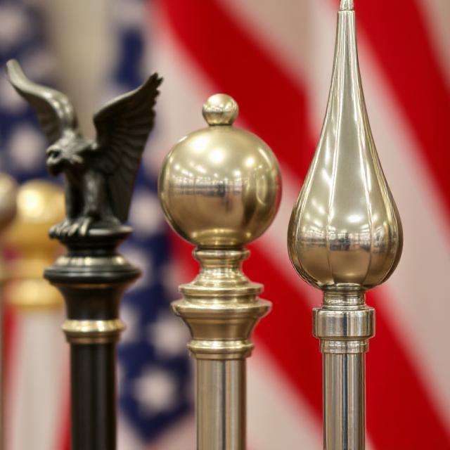 flagpole finial with American flag